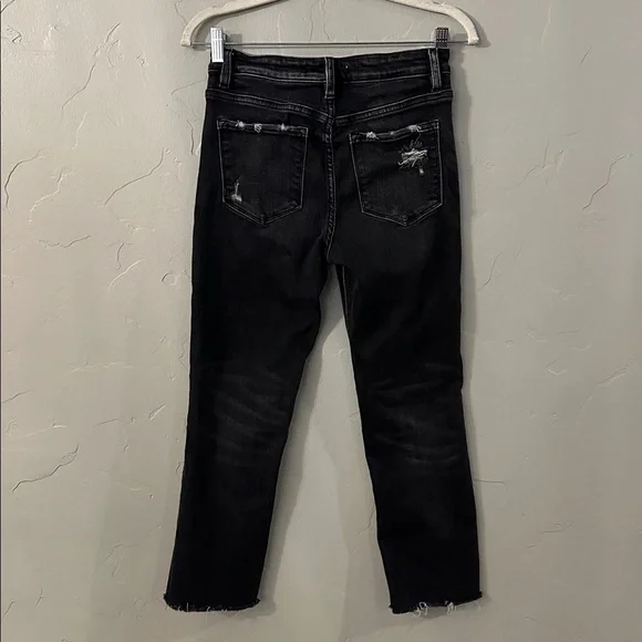 Flying Monkey Black Distressed Jeans Size 27 - Picture 3 of 5